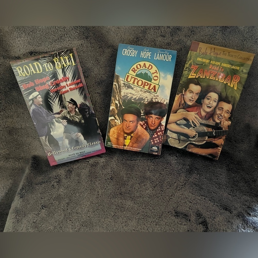 Vintage Bob Hope Bing Crosby Road to … VHS Trilogy Factory Sealed
